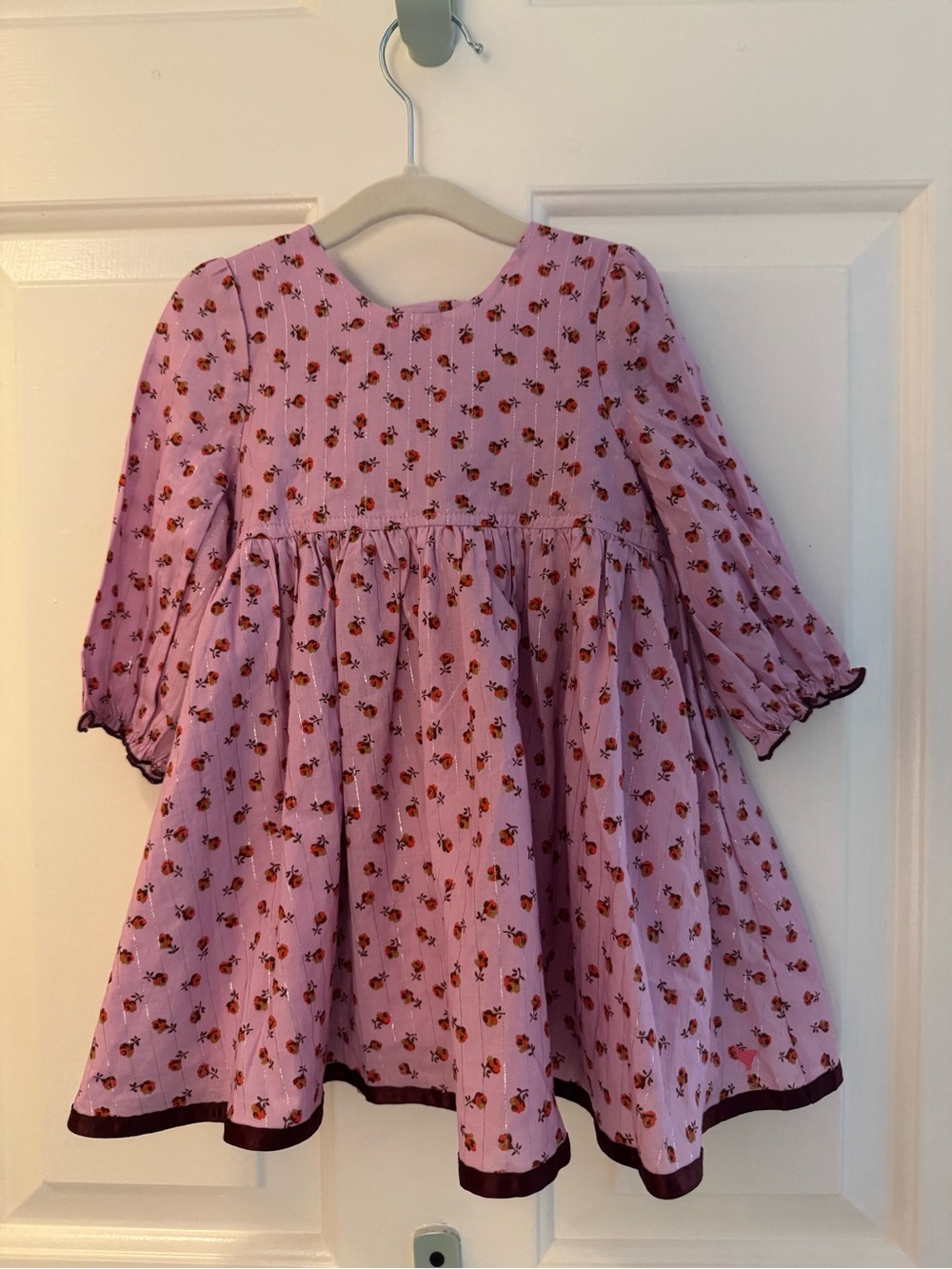 NWT Pink Chicken Lavender Floral Dress, size 6-12 months